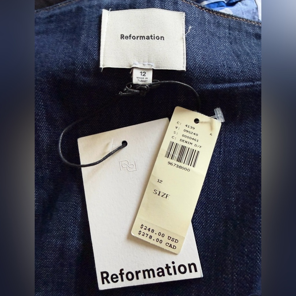 NWT- New Reformation Celeste Denim Maxi Dress by Anthropologie - Picture 12 of 12